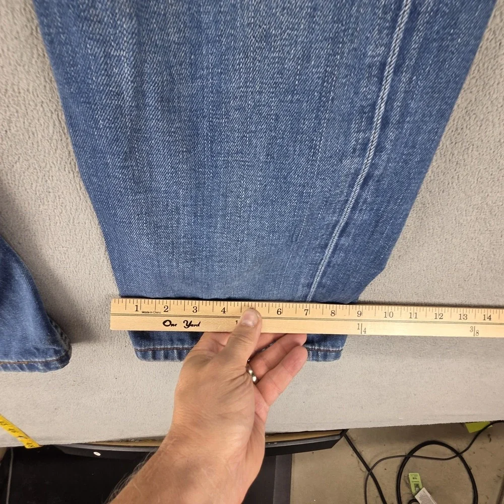 Vintage Levis 506 Jeans Mens Blue Standard Engineered Flap Pockets Fits 32x28